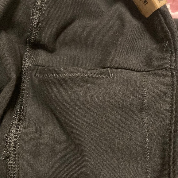 NWT Pink Cotton High Waist Full Length Legging - Pure Black/Foil stripe - Picture 12 of 14